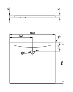SCALIDO-Stahl-Duschfläche bodeneben mit Antirutsch_Sense 1000x900x30mm weiß – Bild 2