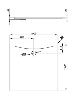 SCALIDO-Stahl-Duschfläche bodeneben mit Antirutsch_Sense 1000x1000x30mm weiß – Bild 2