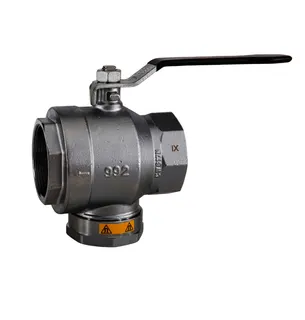 comfort-Heizungsfilterkugelhahn DN 50 (2") IG mit Magnet und Hebelgriff Ms/vc