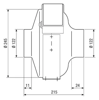 Maico Radial-Rohrventilator ERR 12/2 EC 468 m3/h, Nennweite 125, EC-Motor – Bild 2