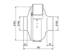 Maico Radial-Rohrventilator ERR 16/2 EC 903 m3/h, Nennweite 160, EC-Motor – Bild 3