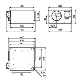 Maico schallgedämmte Lüftungsbox ESR 16-3EC Lüftungsbox, DN 160, EC-Motor – Bild 3