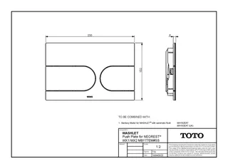 TOTO Drückerplatte für NEOREST WX1/WX2 Aluminium gebürstet – Bild 2