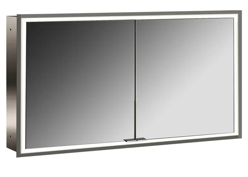 Emco Lichtspiegelschrank prime 05095 Unterputz, 2trg. 1300 mm alu.