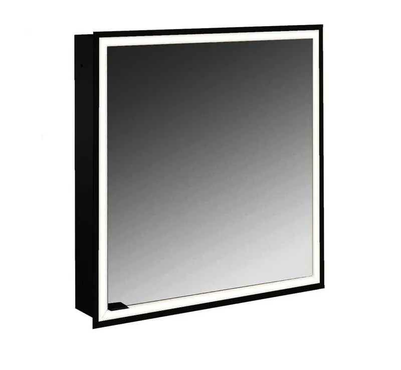 LED-SPS, schw, UP, 1-türig, 600mm, TA rechts design4YOU 2.0, uml. Bel.,RW SP,Lichtp.