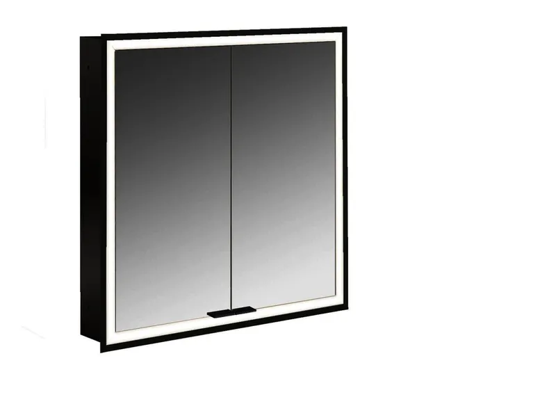 Emco Lichtspiegelschrank prime 13371 Unterputz, 2trg. 600 mm schw