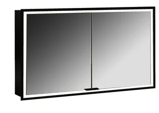 Emco Lichtspiegelschrank prime 13394 Unterputz, 2trg. 1200 mm schw – Bild 1