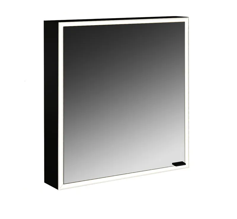 Emco Lichtspiegelschrank prime 13359 Aufputz, 1trg. 600 mm schw
