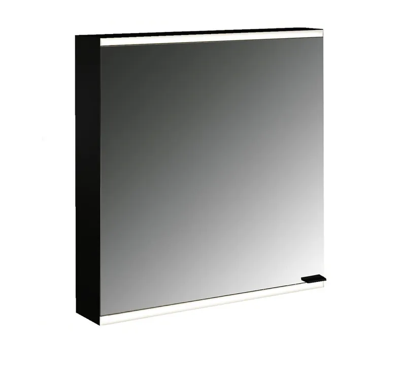 LED-SPS, schw, AP, 1-türig, 600mm, TA links design4YOU 2.0, waag. Bel.,RW SP,Lichtp.