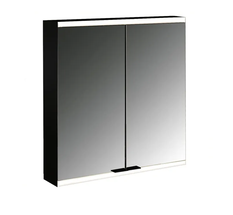 LED-SPS, schwarz, AP, 2-türig, 600mm design4YOU 2.0, waag. Bel.,RW SP,Lichtp.
