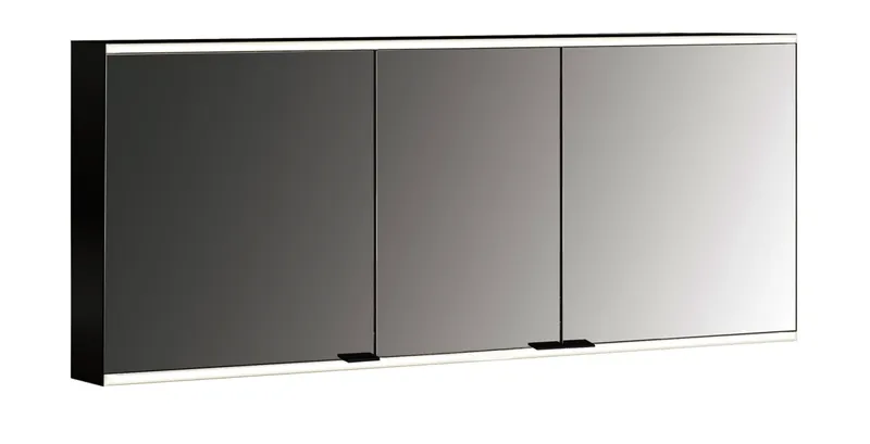 LED-SPS, schwarz, AP, 3-türig, 1600mm design4YOU 2.0, waag. Bel.,RW SP,Lichtp.