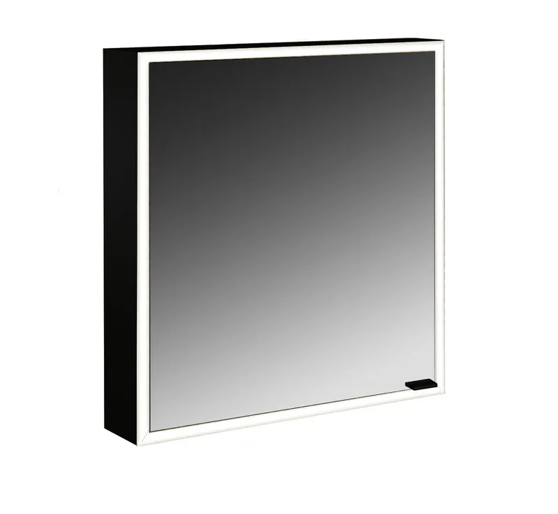 LED-SPS, schw, AP, 1-türig, 600mm, TA links design4YOU 2.0, uml. Bel.,RW SP,Lichtp.
