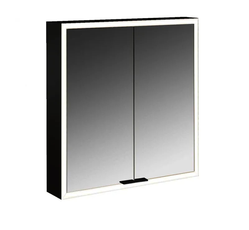 LED-SPS, schwarz, AP, 2-türig, 600mm design4YOU 2.0, uml. Bel.,RW SP,Lichtp.