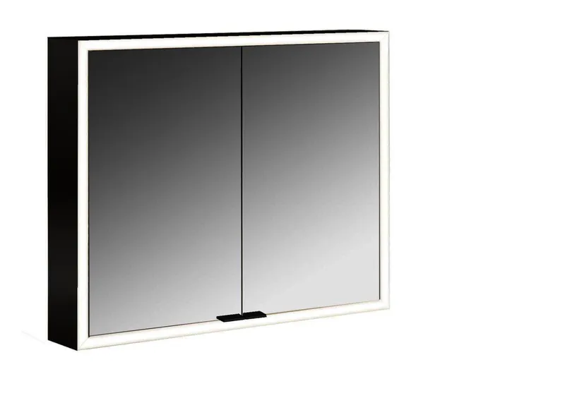 LED-SPS, schwarz, AP, 2-türig, 800mm design4YOU 2.0, uml. Bel.,RW SP,Lichtp.