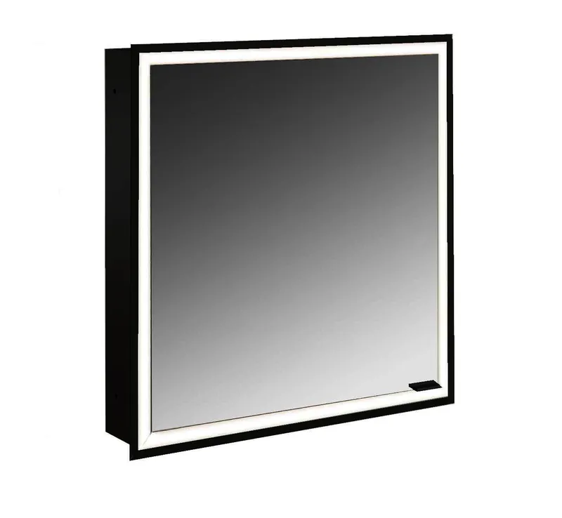 LED-SPS, schw, UP, 1-türig, 600mm, TA links design4YOU 2.0, uml. Bel.,RW SP,Lichtp.