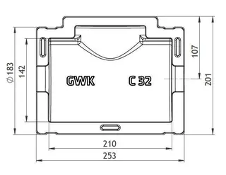 GWK ES-Box Uni Serie C DN32 für Kompaktventile Baulänge F4 – Bild 2