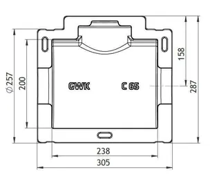 GWK ES-Box Serie C Ari DN65 für Absperrventil Euro Wedi 070/072(F4) – Bild 2