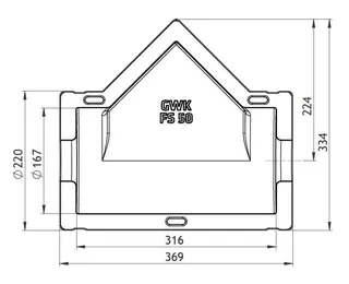 GWK ES-Box Serie FS DN50 für Flansch-Schrägsitz, ohne Spindel – Bild 2