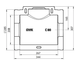 GWK ES-Box Serie C Ari DN80 für Absperrventil Euro Wedi 070/072(F4) – Bild 2