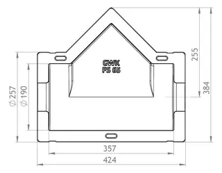 GWK ES-Box Serie FS DN65 für Flansch-Schrägsitz, ohne Spindel – Bild 2