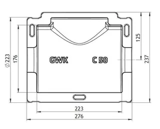 GWK ES-Box Uni Serie C DN50 für Kompaktventile Baulänge F4 – Bild 2