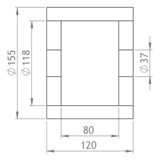 GWK AL-Box Uni Serie FP DN25 für Flanschpaare und Blindflansche – Bild 2
