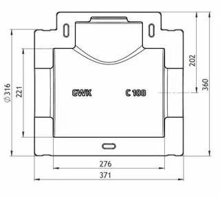 GWK ES-Box Uni Serie C DN100 für Kompaktventile Baulänge F4 – Bild 2