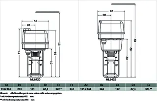Resideo Stellantrieb ML6420, 20mm Hub 600N, 24VAC, 3-Pkt, 30s, mit Handv. – Bild 4