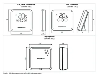 Resideo Raumthermostat DT4R drahtlos, An/Aus, weiss – Bild 4
