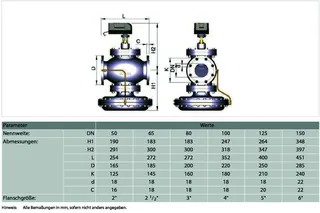 Resideo Druckunabh. Regelventil Kombi-QM Grauguss, DN65, 3000-30000l/h, 30-600kPa – Bild 4