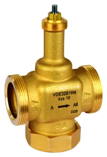 Resideo Zweiwegeventil VDE-M, PN16 DN 25, kvs 6.3, flach dichtend, stetig