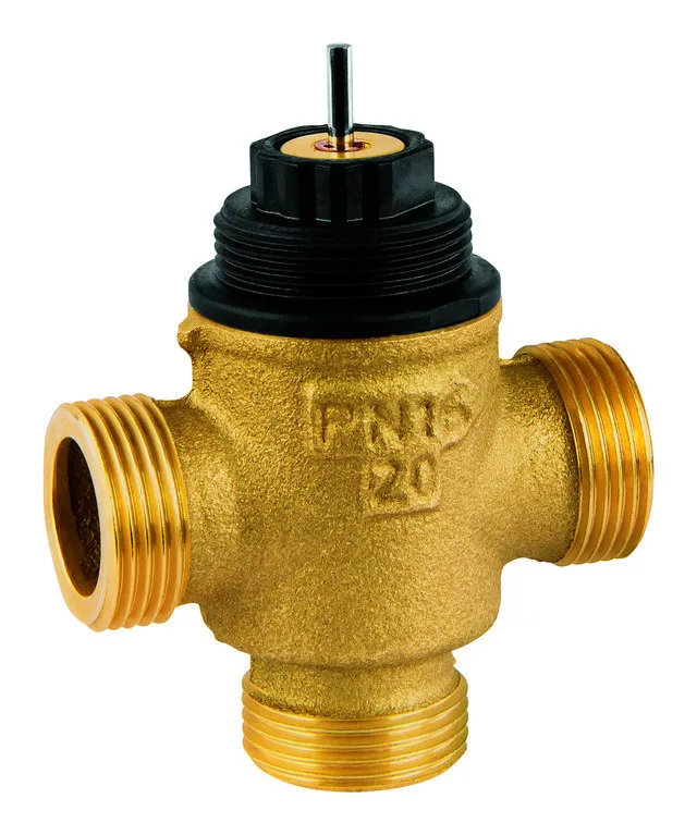Resideo Dreiwegeregelventil VXE, PN16 DN15, kvs 1, flach dichtend, stetig