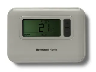 Resideo Raumthermostat T3 verdrahtet mit Umschaltkontakt, weiß