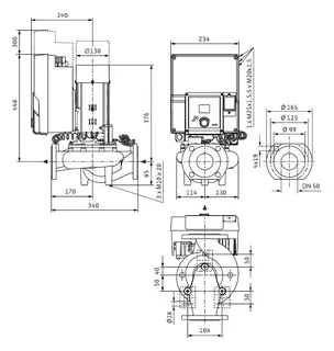 Wilo Trockenläufer-Hocheffizienz-Einzelp Yonos GIGA2.0-I 50/1-13/M-1,5,DN50,1.4kW – Bild 3