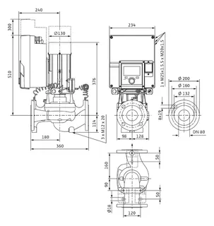Wilo Trockenläufer-Hocheffizienz-Einzelp Stratos GIGA2.0-I 80/1-10/M-1,1,DN80 – Bild 3