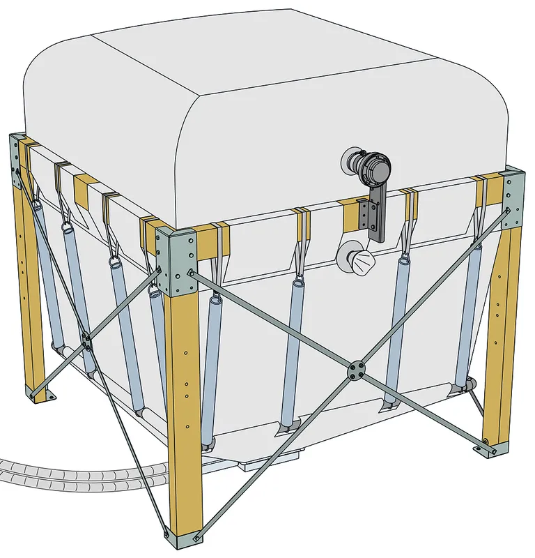 Fröling Pellets-Variosilo 2,00 x 1,25 Inhalt 2,2 - 2,7 t
