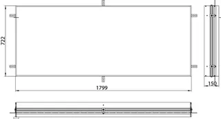 Einbaurahmen 1800er zu design4YOU LED-SPS m. waagerechter Bel. – Bild 2
