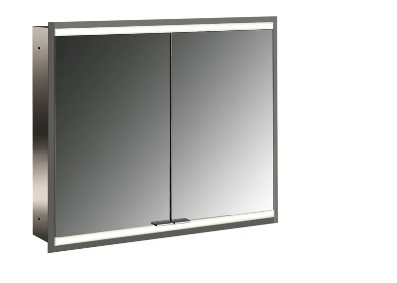 Emco Lichtspiegelschrank prime 2 06034 Unterputz, 2trg. 800 mm alu.