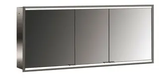 Emco Lichtspiegelschrank prime 2 05058 Unterputz, 3trg. 1600 mm alu.
