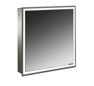 EC Lichtspiegelschrank prime 05069 Unterputz, Anschlag li 600 mm alu.