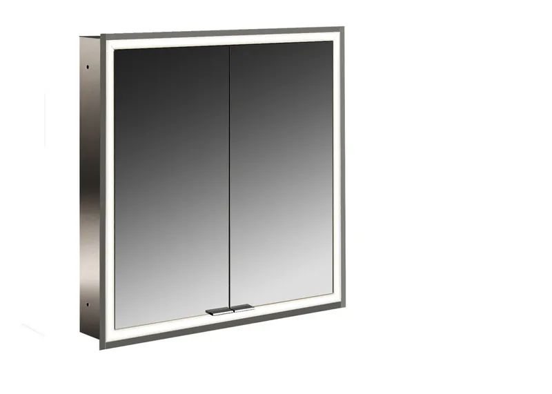 Emco Lichtspiegelschrank prime 05171 Unterputz, 2trg. 600 mm alu.