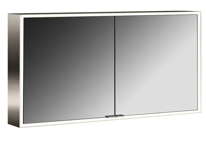 Emco Lichtspiegelschrank prime 06185 Aufputz, 2trg. 1300 mm alu.