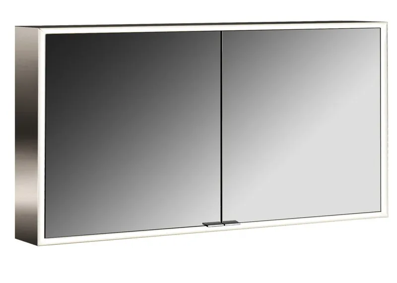 Emco Lichtspiegelschrank prime 05085 Aufputz, 2trg. 1300 mm alu.