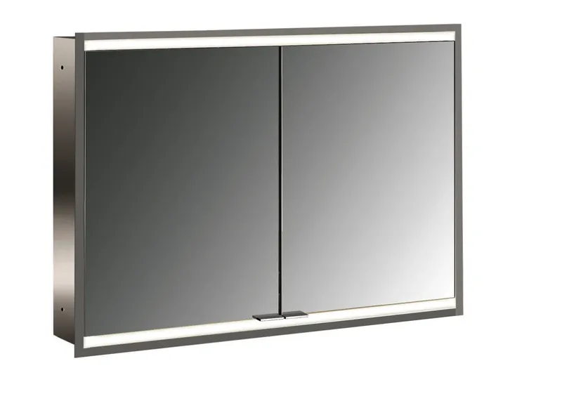 Emco Lichtspiegelschrank prime 2 05155 Unterputz, 2trg. 1000 mm alu.