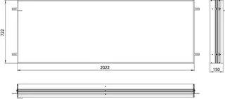Einbaurahmen, 2022x722mm zu design4YOU LED-SPS m. umlaufender Bel. – Bild 2