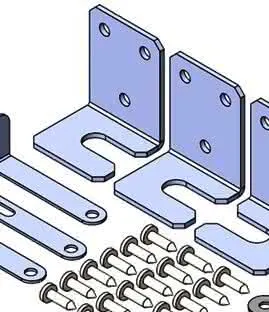 ZE ComfoAir Fit 100 Montageset für die Wandaufputz/Deckenmontage