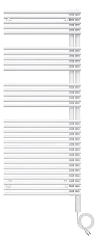 Zehnder HTW Forma Asym, links, elektr. IHC LFASL120050ECZD 1289x91x498 RAL 9016