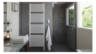 Zehnder Design-Heizkörper Toga elektr. IHC TGZSS120060ECZD 1276x70x605 RAL 9016 – Bild 3
