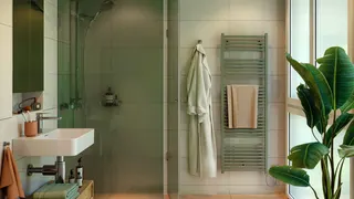 Zehnder Design-Heizkörper Zeno, elektrisch IHE ZNZSS170050EAZD 1738x70x500 Light Beige – Bild 2