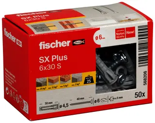 Dübel SX Plus 6x30 S Paket mit 50 Stück – Bild 2